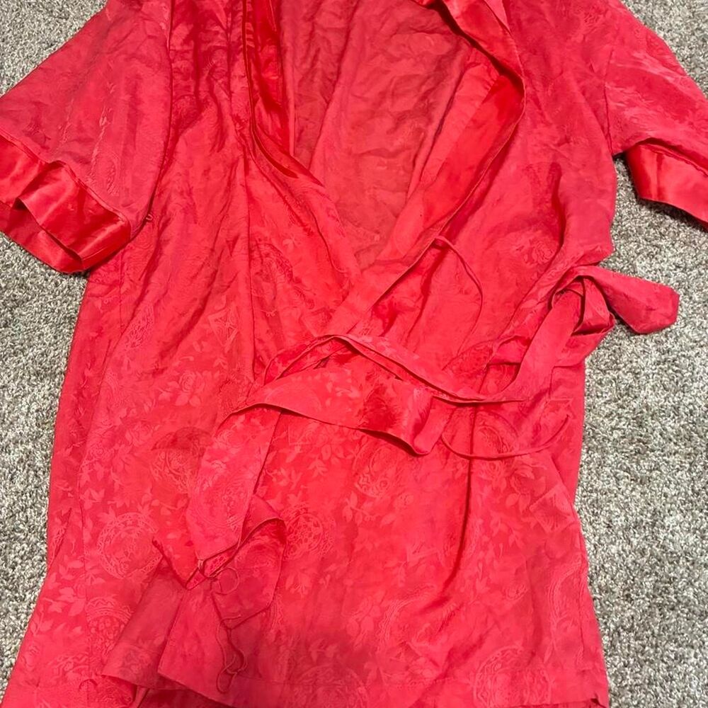 Victoria-s-secret Women's Pink and Red Robe